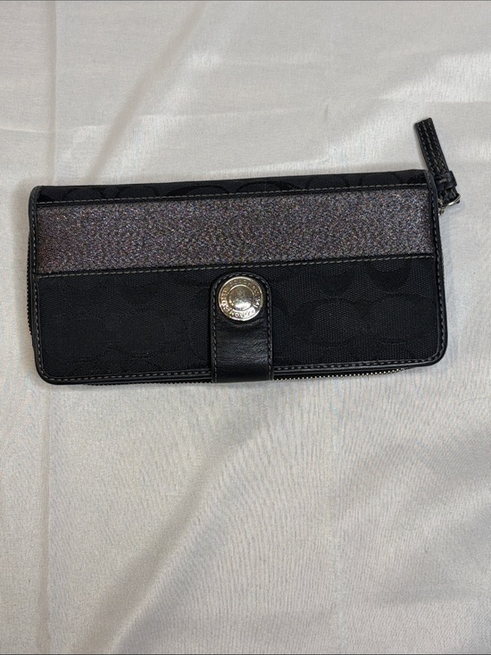 Coach Handbags - Coach Black Wallet with Sparkle Accent